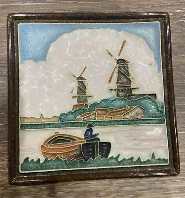 Vintage Royal Delft Porceleyen Fles Cloisonne Decorative Holland Scenery Tile • $45