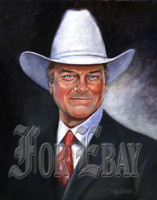 JR EWING Portrait #1 On Canvas_Larry Hagman DALLAS TV Show • £25.29