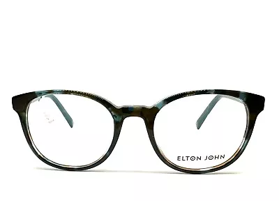 1 Unit New Elton John Pinner Teal Eyeglass Frames 50-20-145 #729 • $102