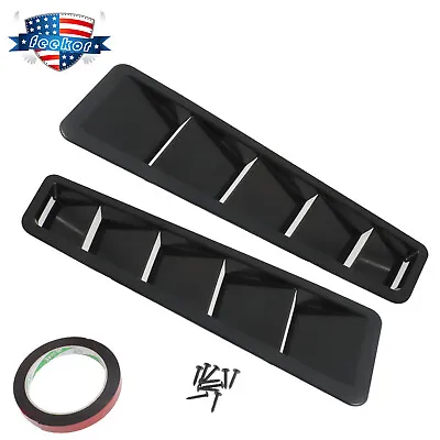 2Pcs Black Engine Hood Air Vent Outlet Trim Cover For Ford Mustang 2013 2014 • $23.76