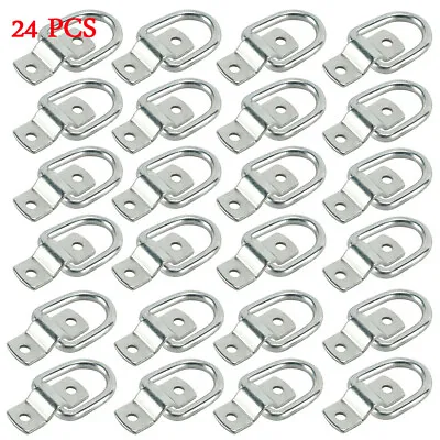 24PCS D Ring Tie Downs 1/4  Truck Car Trailer Tie Down Strap Chain Rope Rings • $19.90