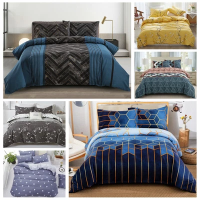 $27.99 • Buy Soft Quilt Duvet Doona Cover Set Single/Double/Queen/Super King Size Bedding AU