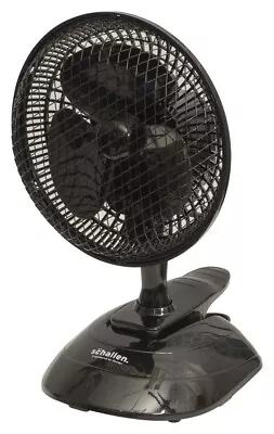 Schallen Portable Small 6'' Inch Clip On Office Desktop Desk Fan - White & Black • £12.99