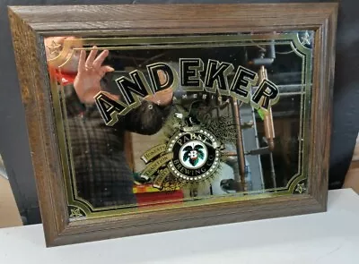 Vintage Pabst Andeker Beer Advertising Mirror  22x16 Excellent Condition  • $34.99