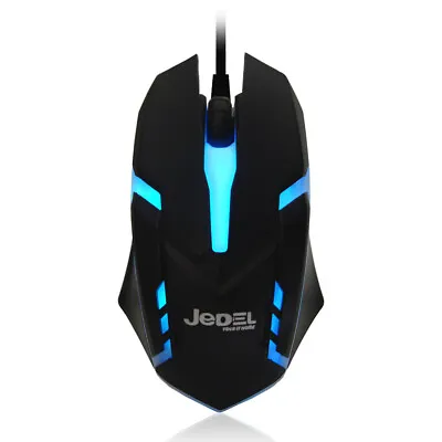 £5.95 • Buy JEDEL Pro Gaming Mouse USB Wired Gamer 7 Colour LED For PC Laptop PS4 Xbox NEW