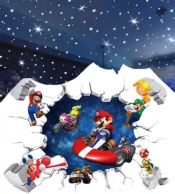 $18 • Buy The Mario Cartoon Wall Stickers For Kids Bedroom & 332 Glow In Dark Decorations