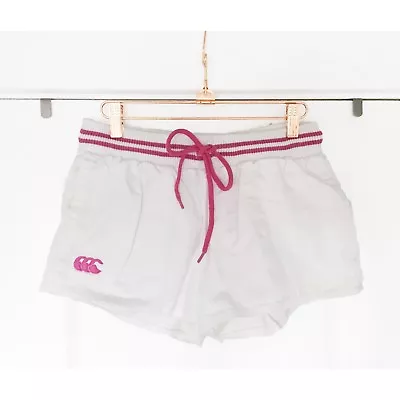 Canterbury Of New Zealand Rugby Women Drawstring Shorts White S • £11.58