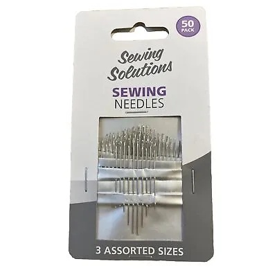 50 Assorted Hand Sewing Needles Craft Embroidery Upholstery Canvas Leather Pins • £2.95