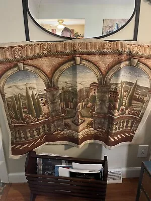 Large 25” X 62” Vintage Lined Italian Tapestry Wall Hanging Art • $55