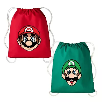 £6.99 • Buy Super Mario & Luigi Gymsac Bag, Game Sports/School/Gym Kids PE Kit Drawstring