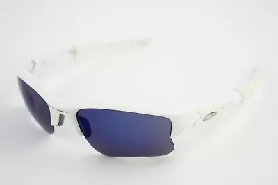 26-222 Oakley Flak Jacket 1.0 Matte White/Ice Iridium Sunglasses 63-14-133 • $69.99