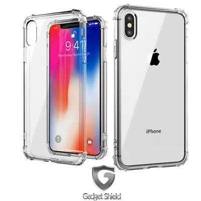 Clear Sockproof Back Case For IPhone 12 Pro Max XR S21 Tough Bumper Phone Cover  • £3.19