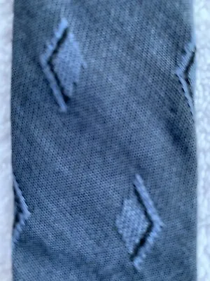 VTG Doneagle Necktie Men's Skinny Tie Blue Tone On Tone Diamonds 2” X 57” • $19.49