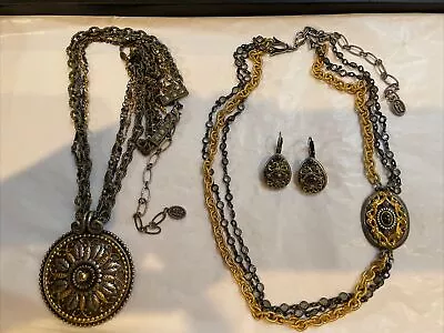 3 Pc MICHAL GOLAN Designer Necklace & Earrings Lot • $49.95