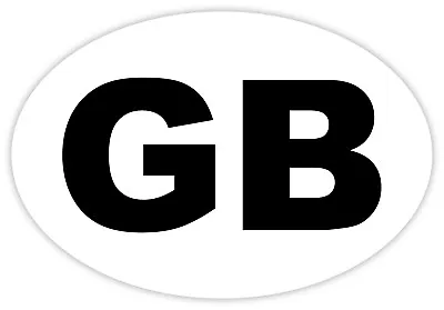 British Plain White GB Oval Car Bumper Window Interior Cling • £4.99