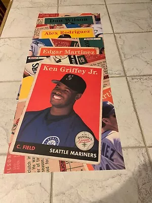 4 Different 1999 Seattle Mariners SGA 15X20 Poster Lot Griffey Edgar Arod Wilson • $8.88