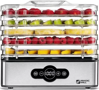 Food Dehydrator Machine | 5 Stackable Stainless Steel Trays Jerky Dryer With • $45.07