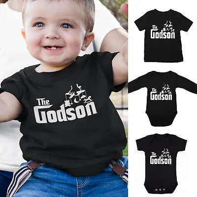 £12.99 • Buy Boys THE GODSON T-Shirt Or Baby Grow - Shower Christening Gift Outfit Birthday