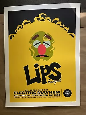 The Muppets Michael De Pippo Dr Teeth Electric Mayhem Lips Trumpet Disney Poster • $200