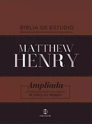 RVR Biblia De Estudio Matthew Henry Leathersoft Clsica (Spa - ACCEPTABLE • $40.42