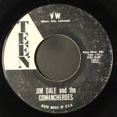 JIM DALE & COMANCHEROES: Vw / Tp TEEN 7  Single 45 RPM • $30