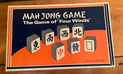 Vintage Mah Jong Game. The Game Of Four Winds With Instructions • £12