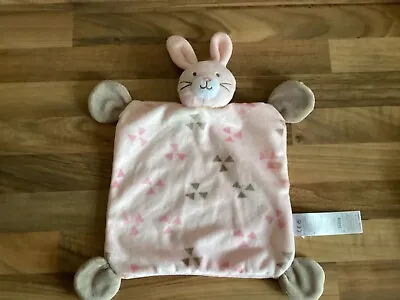 Baby Pink Bunny Rabbit Comfort Blanket Soother Doudou Comforter Toys R Us • £3.99
