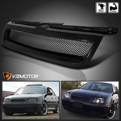 Fits 1999-2004 VW Jetta MK4 Badgeless Mesh Style Front Hood Grille Black 99-04 • $48.38