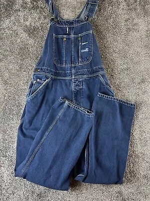 RK Brand Bib Denim Overalls Mens 40x32 Blue • $30