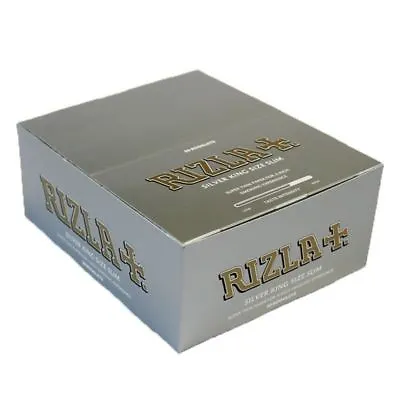 Rizla Silver King Size Slim Rolling Papers X5x10x20x50 (FULL BOX) Booklets • £7.99