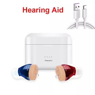 Rechargeable Digital Hearing Aids Mini Invisible In-Ear Enhancer Sound Amplifier • $45.59