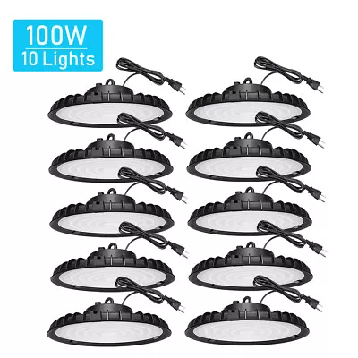 10 Pack 100 Watts UFO Led High Bay Light Led Commercial Industrial Shop Lighting • $161.19