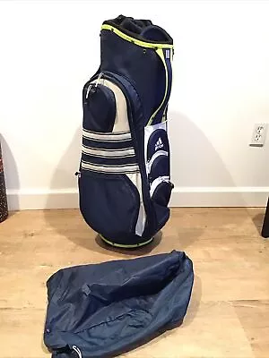 Adidas 14-Way Carry Golf Bag 3-stripe Navy 9-Pocket Lightweight Non-stand Bag • $99.95