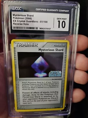 Pokemon Mysterious Shard EX Crystal Guardians 81/100 Reverse Holo CGC 10 PSA • $59.99