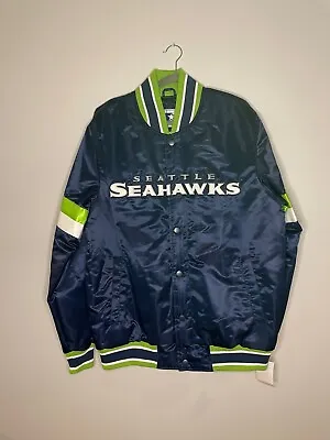 Seattle Seahawks Starter Large Varsity Jacket SHIPS FREE TODAY! • $149.99