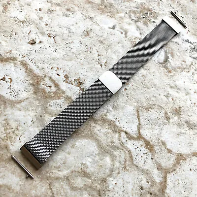 18mm Silver Color Large Size Adjustable Milanese Band Strap For Wrist Watches • $25.99