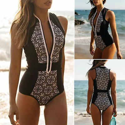 £14.69 • Buy Women Push Up Bikini One Piece Monokini Swimsuit Beach Swimwear Swimming Costume