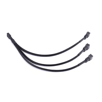 4 Pin PWM Fan 1 To 3 Ways Splitter Black Sleeved Extension Cable 20SA • $1.97