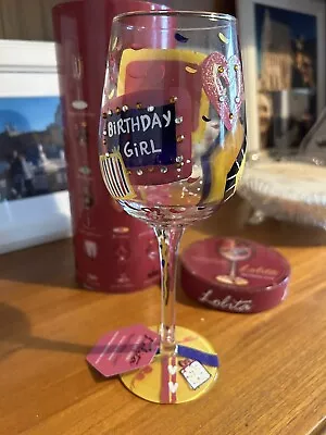 Lolita Hand Painted Wine Glass Love My Wine  Birthday Girl  Recipe To Base • £9.50