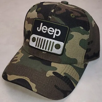 Jeep / Wrangler Patch Hat/Adjustable/ Green Camo / All Hats Are Shipped In A Box • $17.77