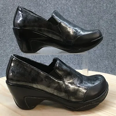 J-41 Adventure On Shoes Womens 8 M Preview Clog Gray Patent Leather Casual Wedge • $18.74