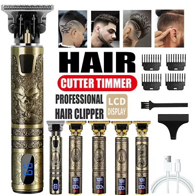 Professional Men Hair Clipper Trimmer Machine Cordless Beard Electric Shaver • £7.48