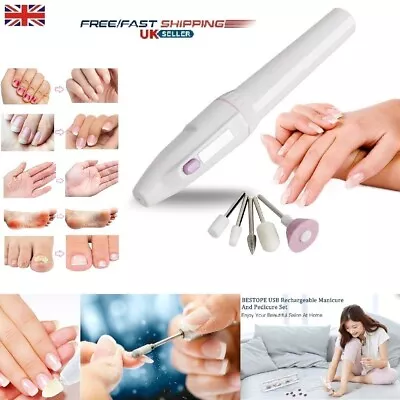 Professional Electric Manicure Pedicure Nail Beauty Art File Polish Drill Set UK • £4.95