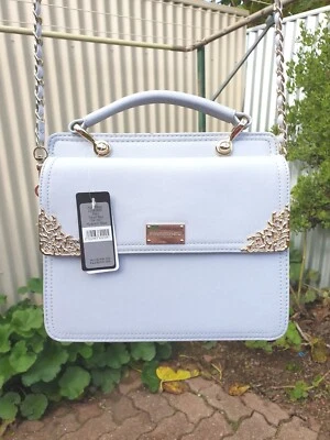 $30 • Buy Forever New BNWT Light Blue Cross Body Removable Chain Strap Messenger Handbag