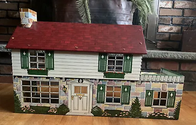 1950s Vintage MARX Tin Litho Metal Colonial Style Doll House • $75