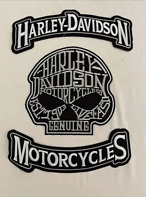 Harley Davidson Rockers New Style Patch Black  Color Set Of 3 Pcs Iron On • $59.99