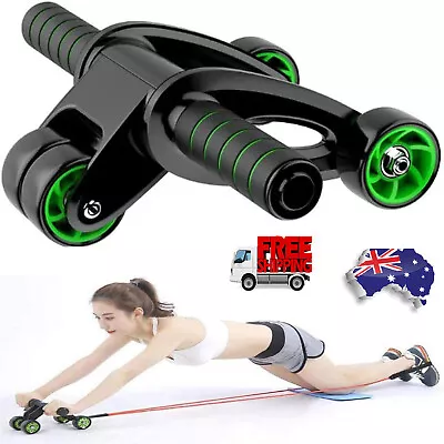 Ab Roller Machine Muscle Exercise Absorption Exercise Noise-free  Wheel With Mat • $38.99