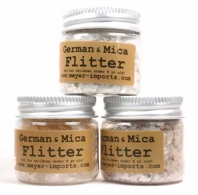 Mica & Ice Flakes Set Of 3- Brown Tan Buttercup Ice - 311-M-0708 • $129.95