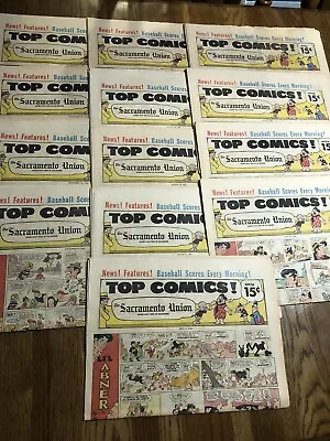 Sacramento Union Sunday Comics 1965 Lot Of 13 Disney Flintstones Pogo Tarzan • $102.50