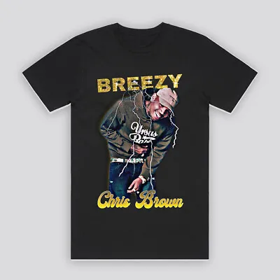 Custom T Shirt Chris Brown Breezy Music Hip Hop R&b Vintage Tee Artist Pop • $39.99